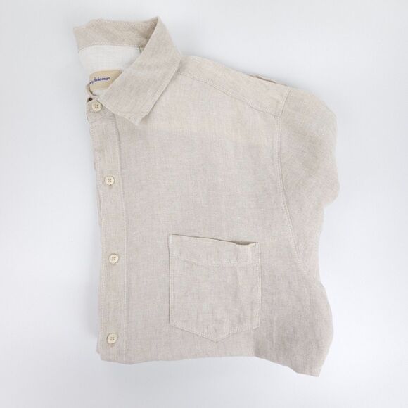 NEW Tommy Bahama Linen Old Money Button Down Resort Shirt Beige‎ Quiet Luxur - Picture 7 of 8